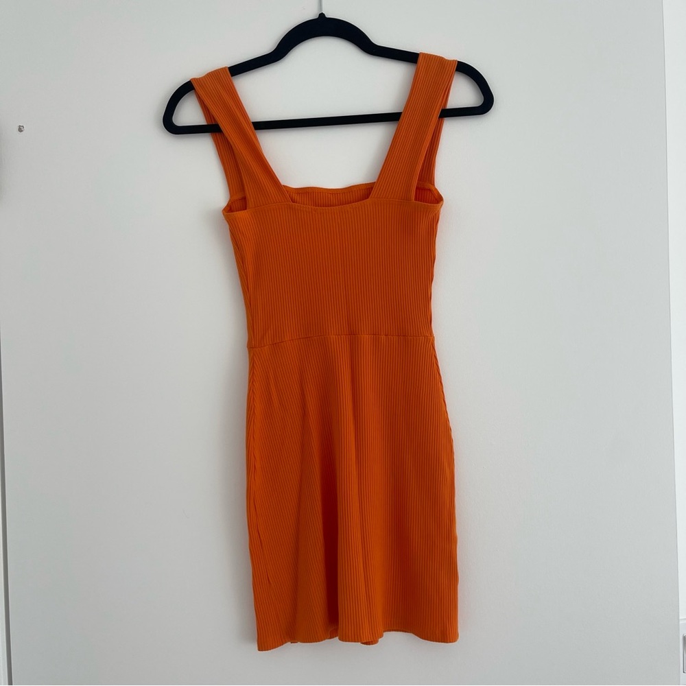 Reformation Cassi Knit Dress Orange - Picture 3 of 5
